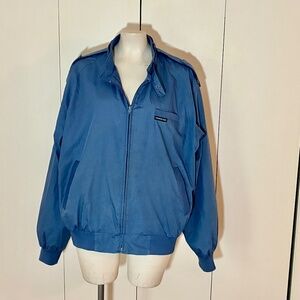 Members Only Blue Men's Harrington Jacket Vintage 1980 SIZE LARGE Poly/cotton